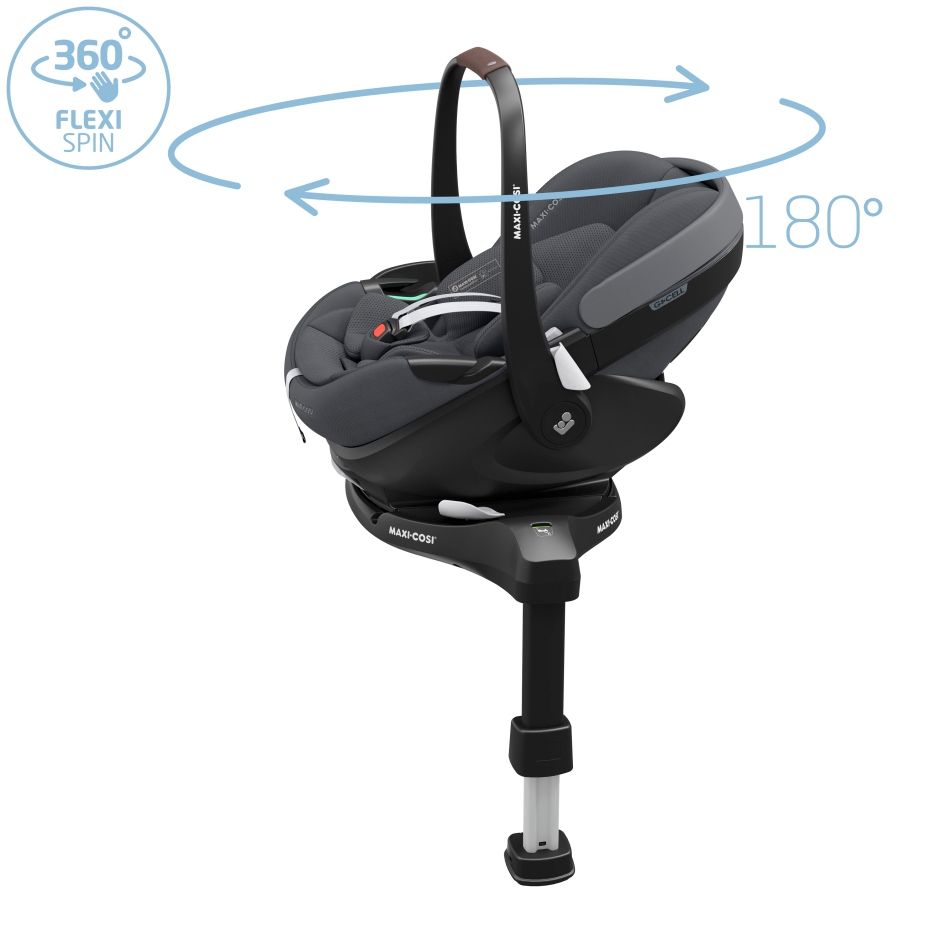 Maxi-Cosi - Fame(Twillic Graphite) - 4pcs Bundle Fame Stoller&Carrycot Pebble360 Pro Car Seat - FamilyFix 360Pro i-size Base - Travel System