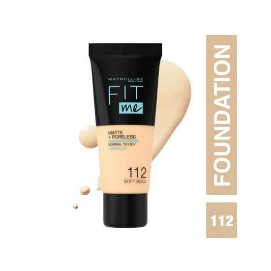 Maybelline New York Fit Me Matte + Poreless Foundation 112 Soft Beige
