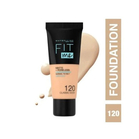 Maybelline New York Fit Me Matte + Poreless Foundation 120 Classic Ivory