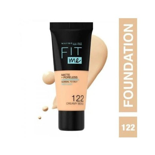 Maybelline New York Fit Me Matte + Poreless Foundation 122 Creamy Beige