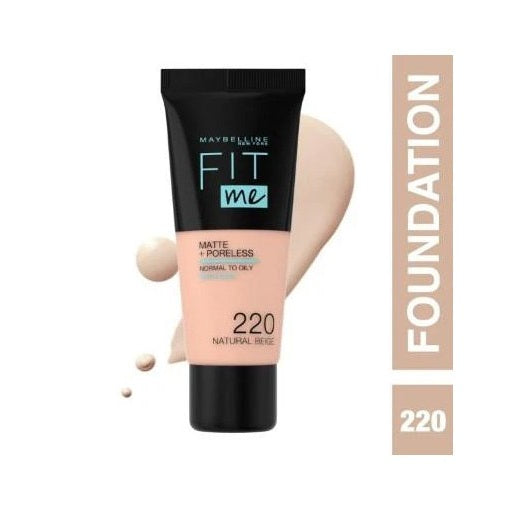 Maybelline New York Fit Me Matte + Poreless Foundation 220 Natural Beige