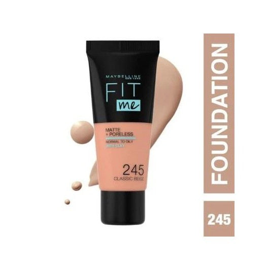 Maybelline New York Fit Me Matte + Poreless Foundation 245 Classic Beige