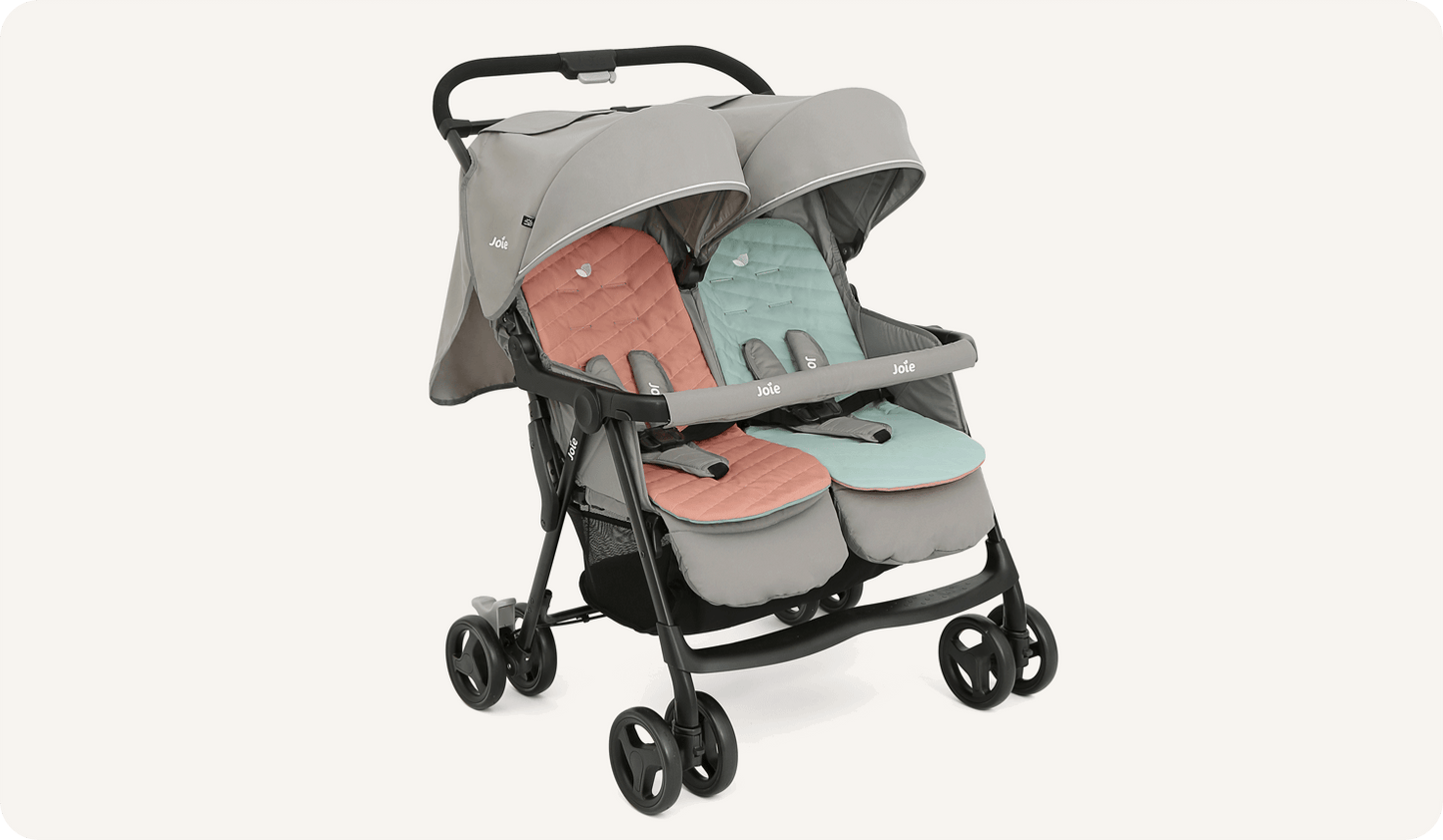 Joie - Aire Twin Stroller - Pebble