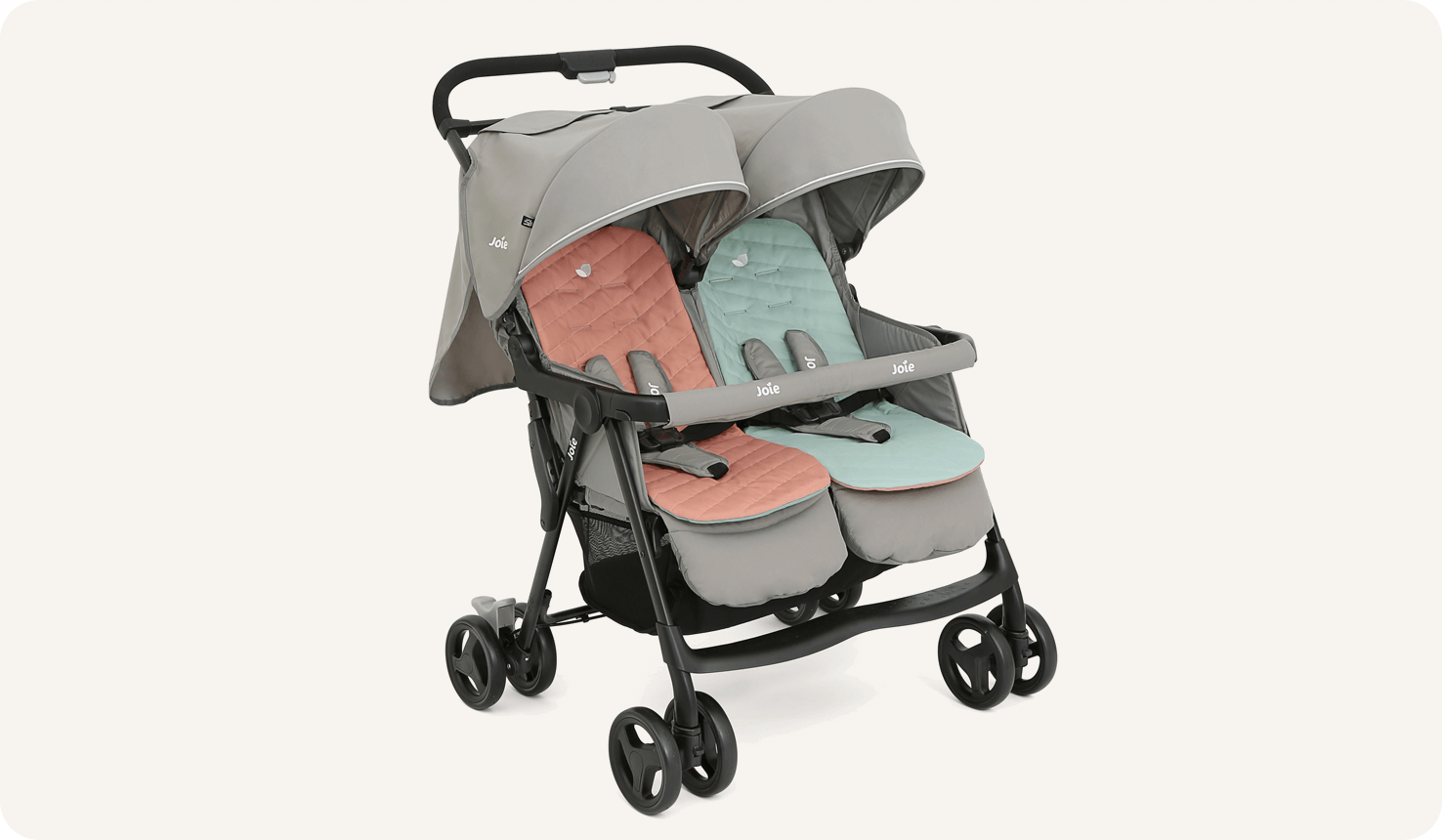 Joie - Aire Twin Stroller - Pebble