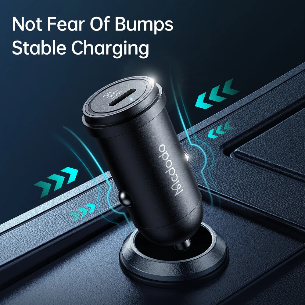 Mcdodo PD30W Fast Car Charger Kit (USB-C to Lightning)