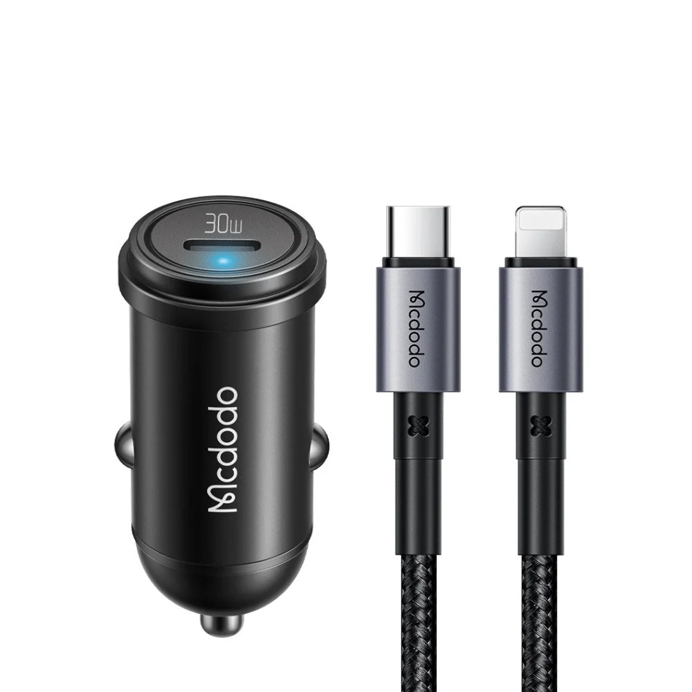 Mcdodo PD30W Fast Car Charger Kit (USB-C to Lightning)