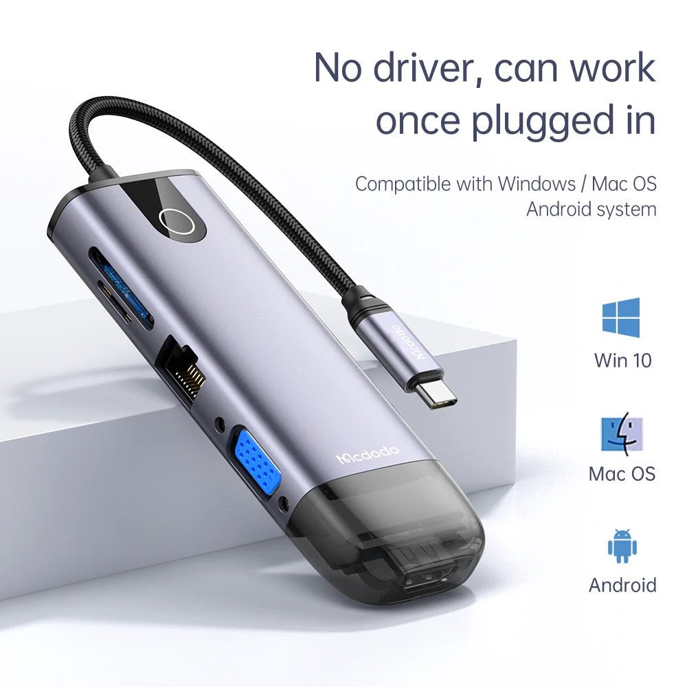 Mcdodo USB-C 10 in 1 Dongle HUB HU-742