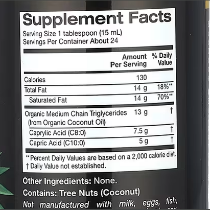 California Gold Nutrition SPORT Organic MCT Oil – 12 fl oz (355 ml) | Unflavored Keto-Friendly