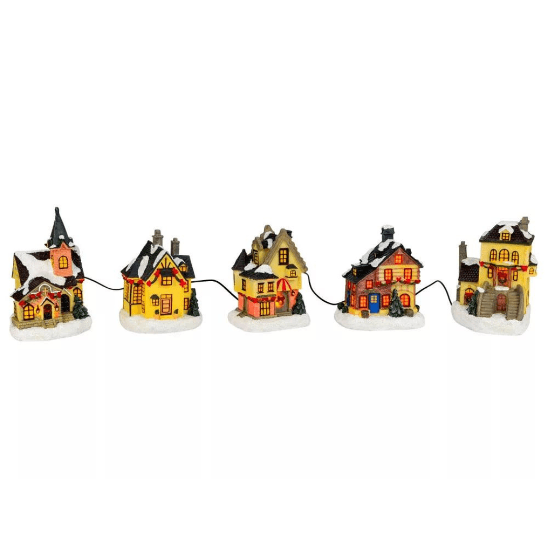 MELINERA VILLAGE OR CHRISTMAS HOUSES SET OF 5 Lebanon"

