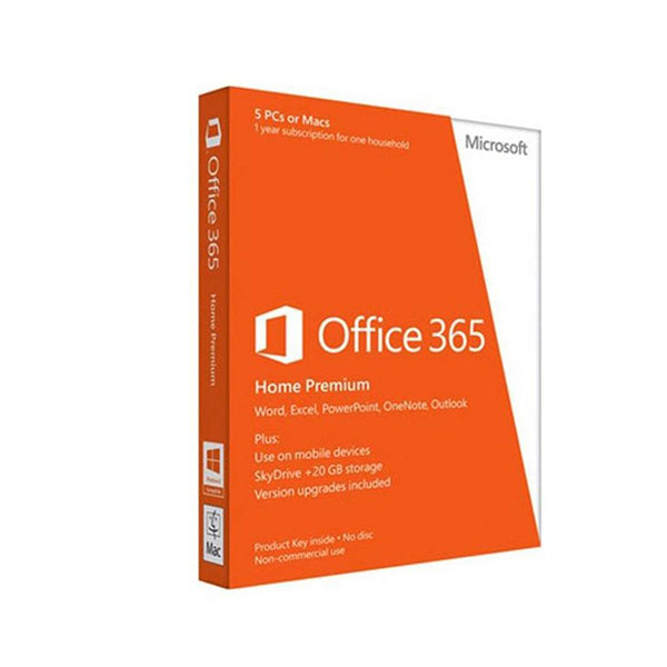 Microsoft Office 365 Home Premium For 5 PCs or Macs -1 Year Subscription