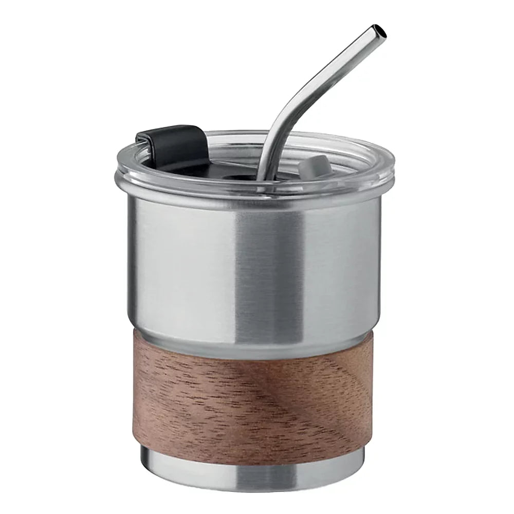 Stainless Steel Coffee Cup with Sleeves and Straw (20263c)