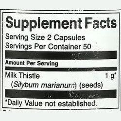 Swanson Milk Thistle – 500 mg | 100 Capsules