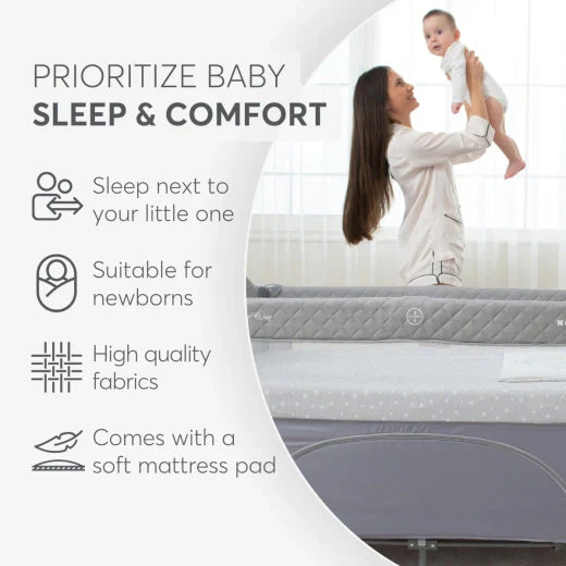 Kikkaboo - Baby Cot 2 Levels - Milky Way - Pink - 2023