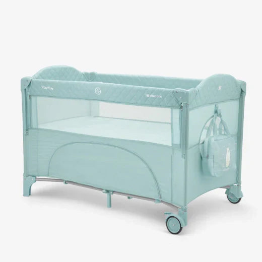 Kikkaboo - Baby Cot 2 Levels - Milky Way - Mint - 2023