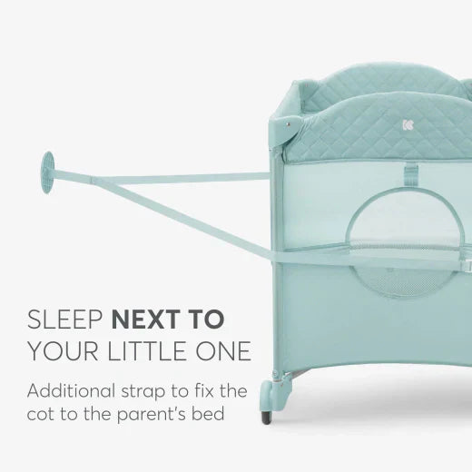 Kikkaboo - Baby Cot 2 Levels - Milky Way - Mint - 2023