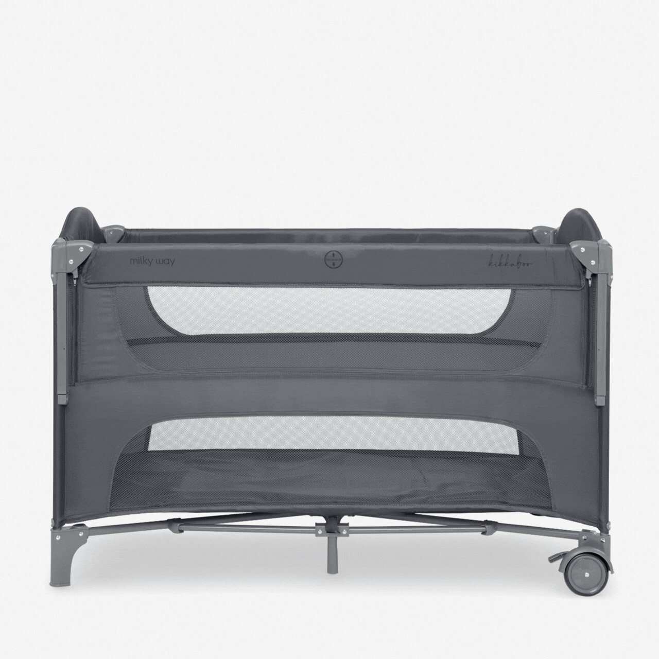 Kikkaboo - Baby Cot 2 Levels - Milky Way - Dark Grey