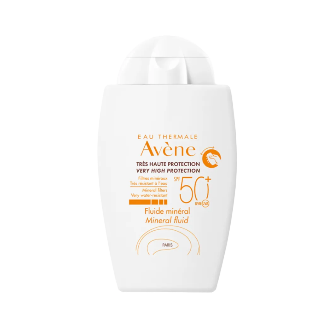 Avène mineral fluid SPF50+ Sunscreen 40ml | Ultra Light 100% Mineral Filter for Intolerant Skin - Matte Finish