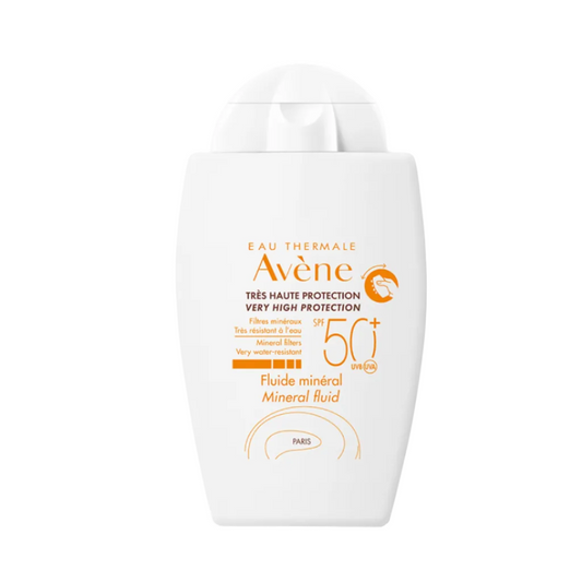 Avène mineral fluid SPF50+ Sunscreen 40ml | Ultra Light 100% Mineral Filter for Intolerant Skin - Matte Finish
