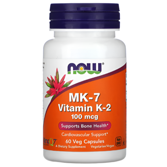 NOW Foods MK-7 Vitamin K2 100 mcg 60 Veg Capsules