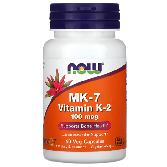 NOW Foods MK-7 Vitamin K2 100 mcg 60 Veg Capsules