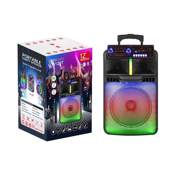 SUPER BASS Portable Speaker Karaoke Bluetooth 12 inch with Wireless Mic – PBT1207