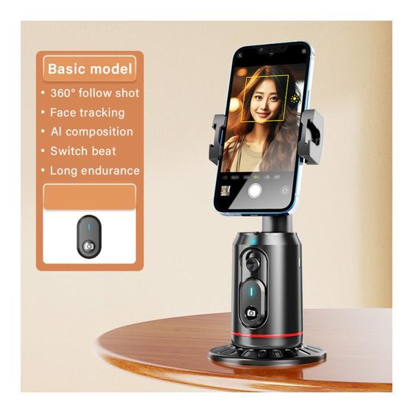 Face Tracking Q02 Selfie Stick Tripod, Auto Tracking 360 Rotation Gimbals Face Tracking Tripod Stand Wireless Remote Shot P02 Tracking Selfie Stick for Smartphone