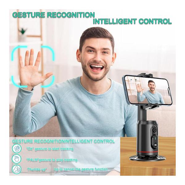 Face Tracking Q02 Selfie Stick Tripod, Auto Tracking 360 Rotation Gimbals Face Tracking Tripod Stand Wireless Remote Shot P02 Tracking Selfie Stick for Smartphone