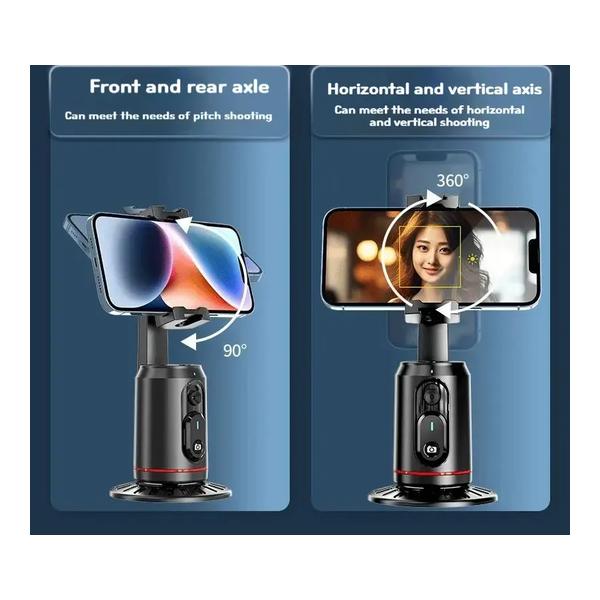 Face Tracking Q02 Selfie Stick Tripod, Auto Tracking 360 Rotation Gimbals Face Tracking Tripod Stand Wireless Remote Shot P02 Tracking Selfie Stick for Smartphone