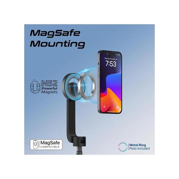 Promate MagStick-Pro MagSafe Compatible Extendable Monopod & Tripod Stand with Remote Control