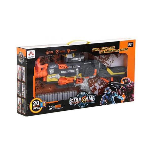 Gun Toy For Kids, Star Game Gun Toy, Suitable for Boys, Shooting Toy, 20 Bullets - 13820
