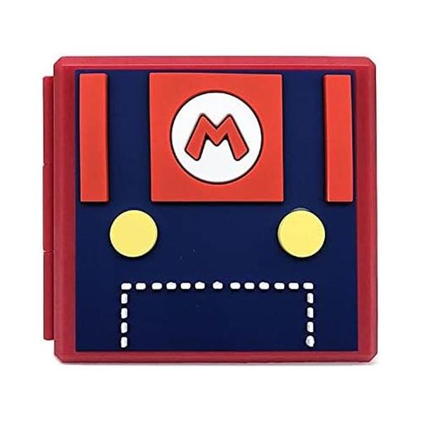 Nintendo Switch Portable and Slim Hard Shell Case - Shockproof Protective Storage With 12 Cartridge Slots for NS NX (Mario Overall)