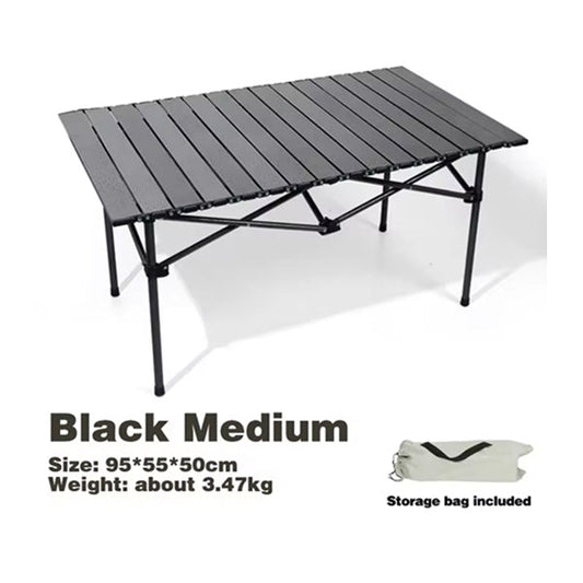 Foldable Camping Table Aluminum Folding Size: 95 x 55 x 50 cm - 16060