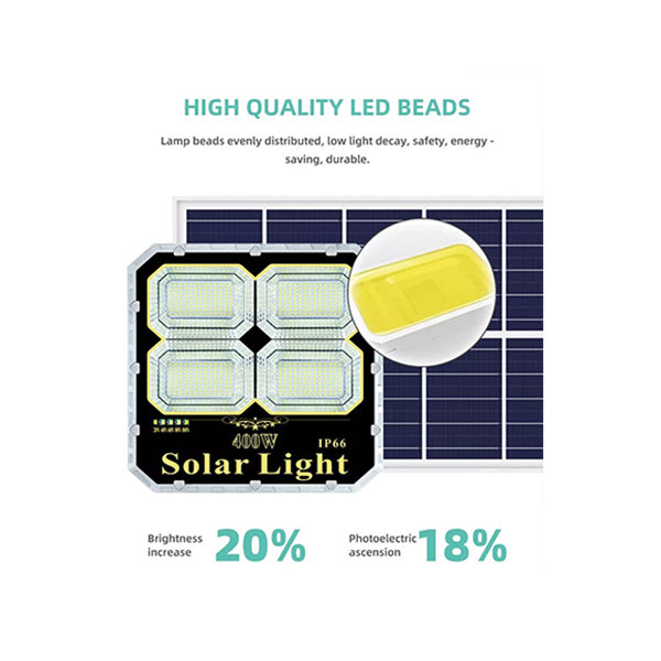 Solar Panel Waterproof Solar Flood Light With Remote Control - T-R300/3