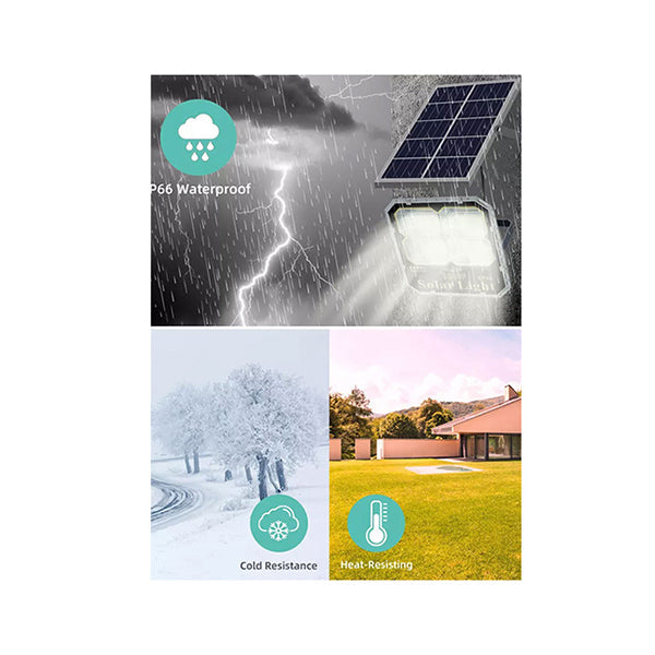 Solar Panel Waterproof Solar Flood Light With Remote Control - T-R300/3