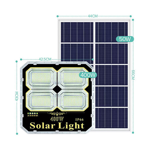 Solar Panel Waterproof Solar Flood Light With Remote Control - T-R400/3