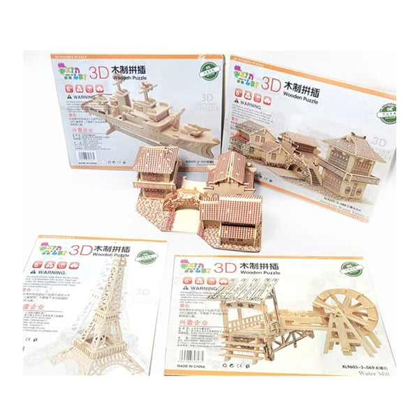 3D Wooden Puzzle, Suitable for Girls and Boys - Jiangnan Water Towns - 15720JWT
