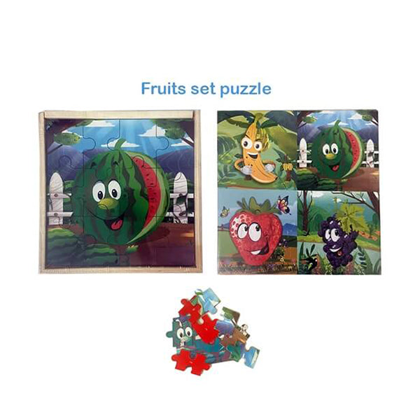 Kids Puzzle, Different Shapes and Colors - Fruits - 13764F