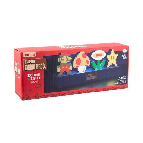 Super Mario Bros Icons Light, Sound Reactive Mode, Decorative Light Up Super Mario Figure Bedroom Accessories & Decor
