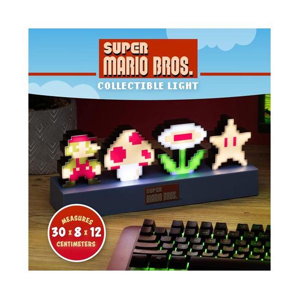 Super Mario Bros Icons Light, Sound Reactive Mode, Decorative Light Up Super Mario Figure Bedroom Accessories & Decor