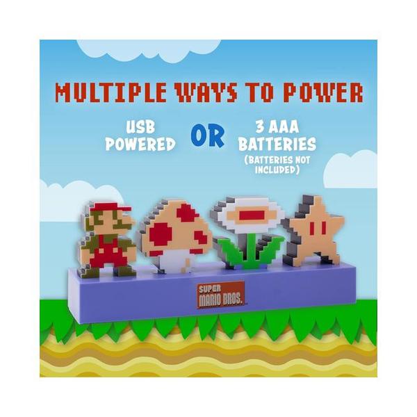 Super Mario Bros Icons Light, Sound Reactive Mode, Decorative Light Up Super Mario Figure Bedroom Accessories & Decor
