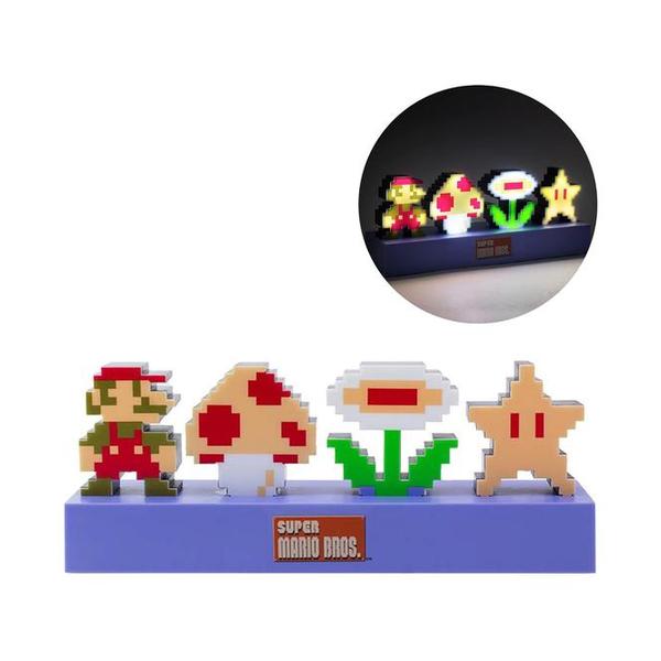 Super Mario Bros Icons Light, Sound Reactive Mode, Decorative Light Up Super Mario Figure Bedroom Accessories & Decor