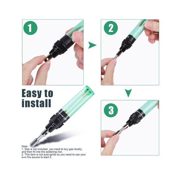 Powerful 14 in 1 Soldering Pen with Storage Box, 8ml Compact Portable Full Set Multi Functional Gas Soldering Iron, Hydropower Engineering for Electronic Repairing Truck Aviation Repairs