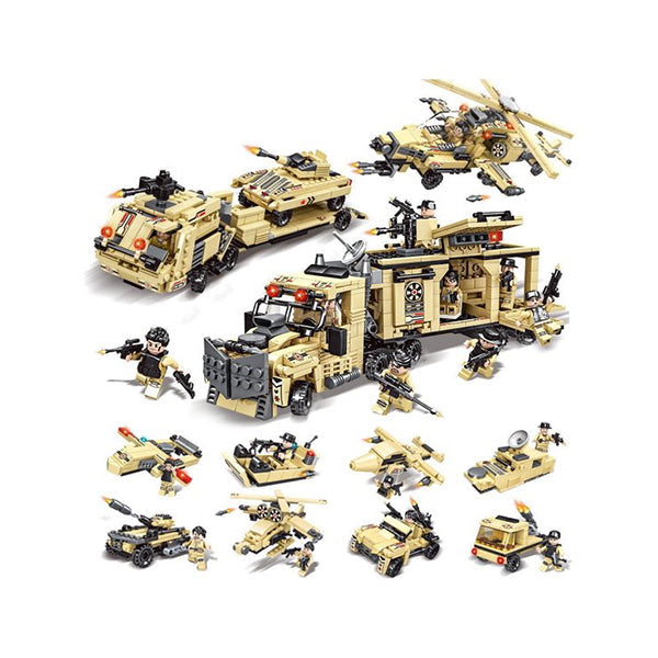 Helicopter Tank Armed with Building Block Toys Military City Series - 15853