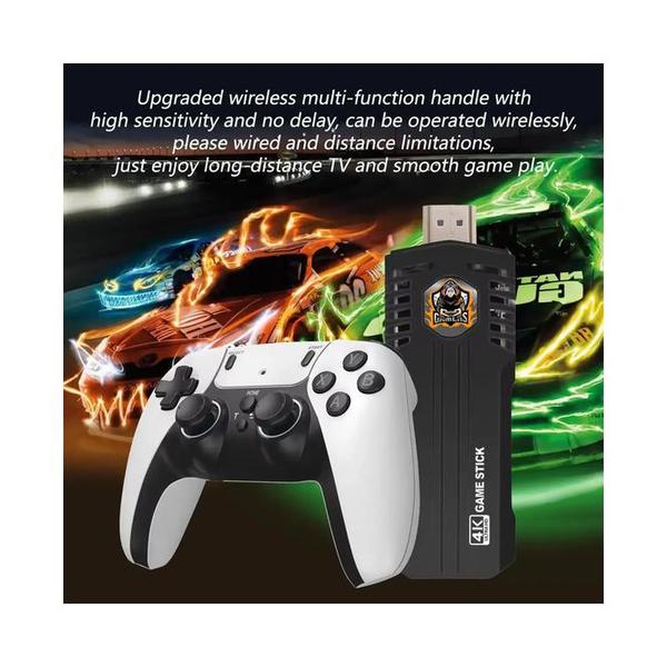 X8 Pro Gaming Stick Built-in Retro Games with Dual 2.4GHz Wireless Controllers, 4K HDMI Plug & Play Console