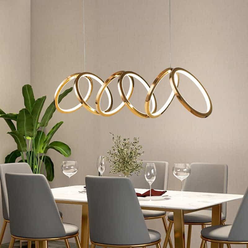 74 CM, Modern Hanging LED Circles Pendant Lights for Dining Room, Kitchen, Bedroom, Living Room - Medaid International