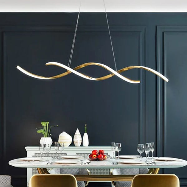 120 CM, Modern Hanging LED Helix Pendant Lights for Dining Room, Kitchen, Bedroom, Living Room - Medaid International