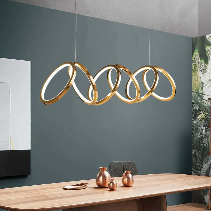 74 CM, Modern Hanging LED Circles Pendant Lights for Dining Room, Kitchen, Bedroom, Living Room - Medaid International