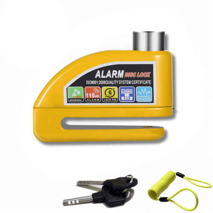 Safety-Alarm Motorcycle Wheel Lock - Medaid International