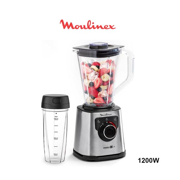 Moulinex Blender | PerfectMix | High Speed 2 L Blender Smoothie Maker | Mixer | 1200 W | 4 Auto Programs | Light and Unbreakable Jar | Powerful Blending | 600 ml Bottle | LM88HD27