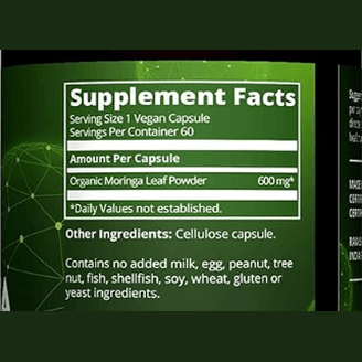 MRM Nutrition Moringa Leaf Capsules – 600mg (60 Capsules)